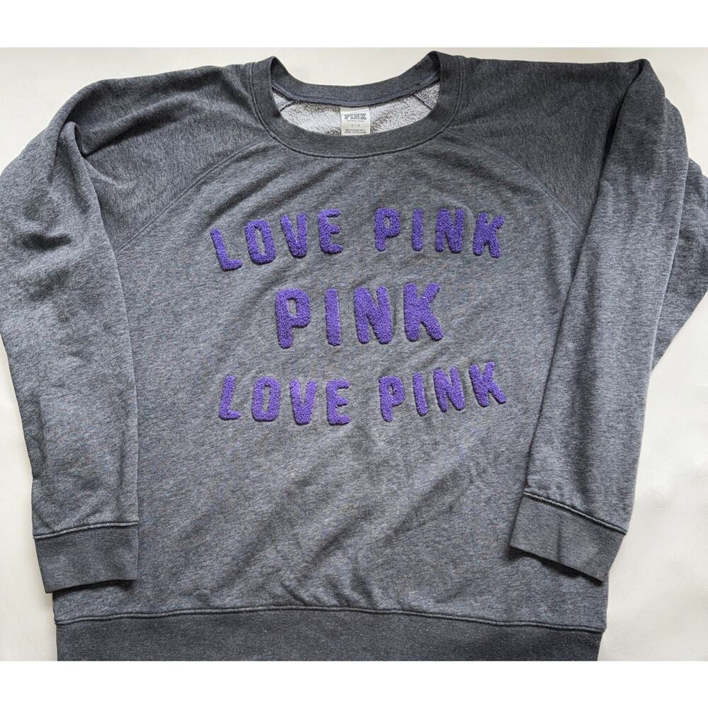 LOVE PINK by Victoria’s Secret Gray Sweatshirt – Women’s Large L